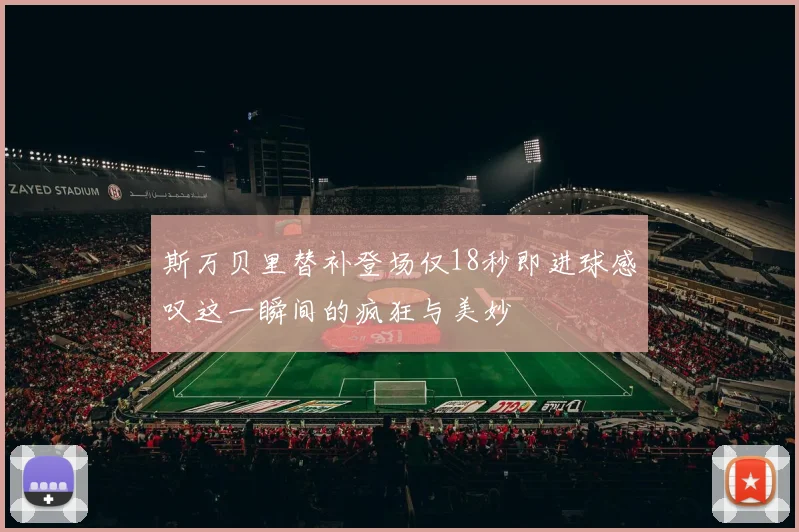 斯万贝里替补登场仅18秒即进球感叹这一瞬间的疯狂与美妙